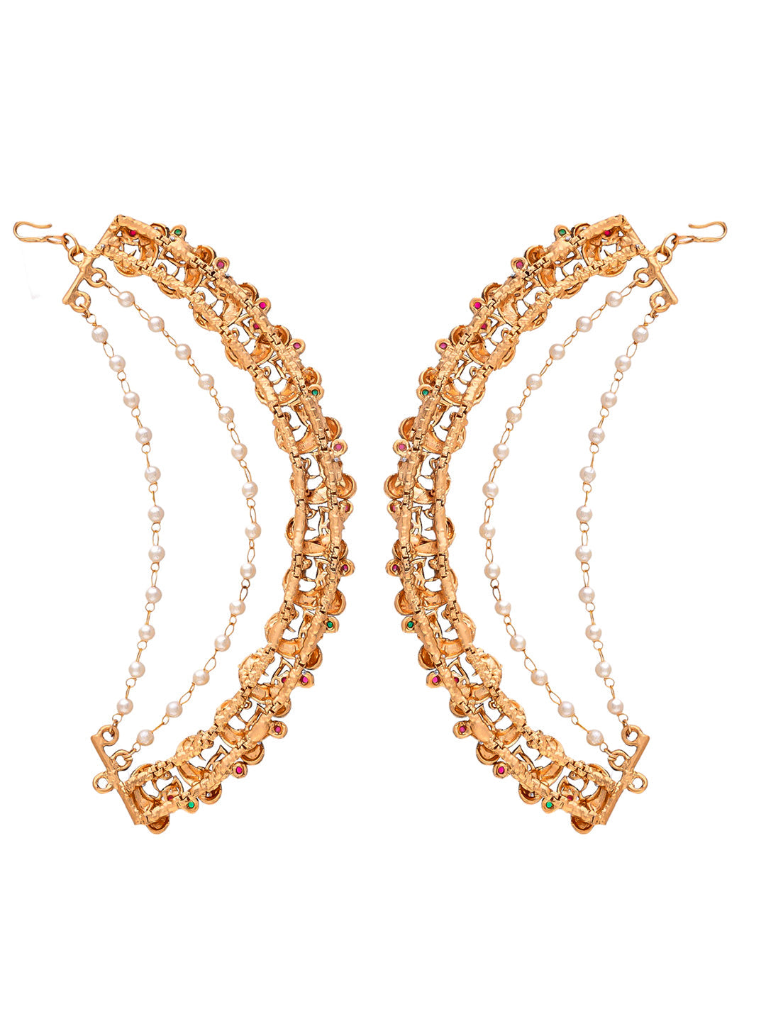Golden Cascade Traditional Earrings For Women