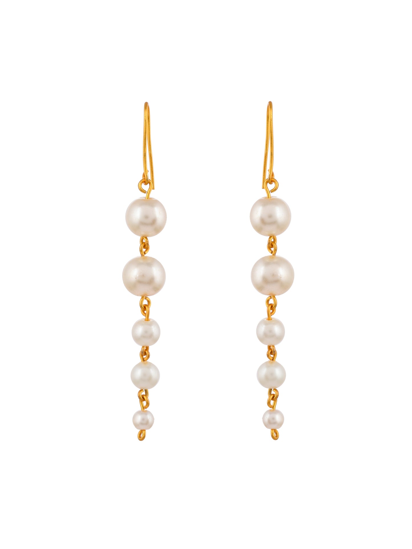 Gold Plated western Pearl Drop Earring