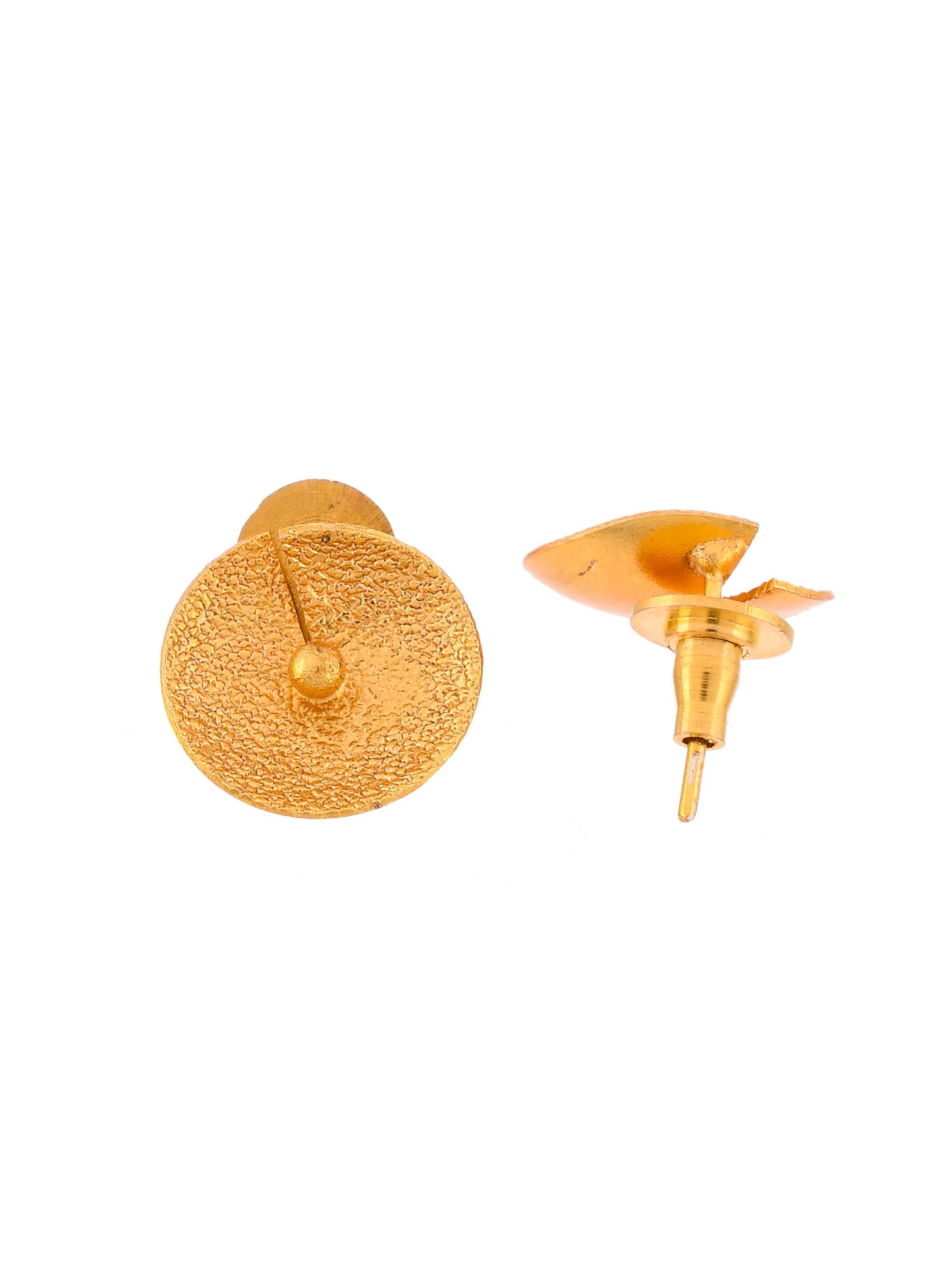 Gold-Plated Handcrafted Contemporary Studs Earrings
