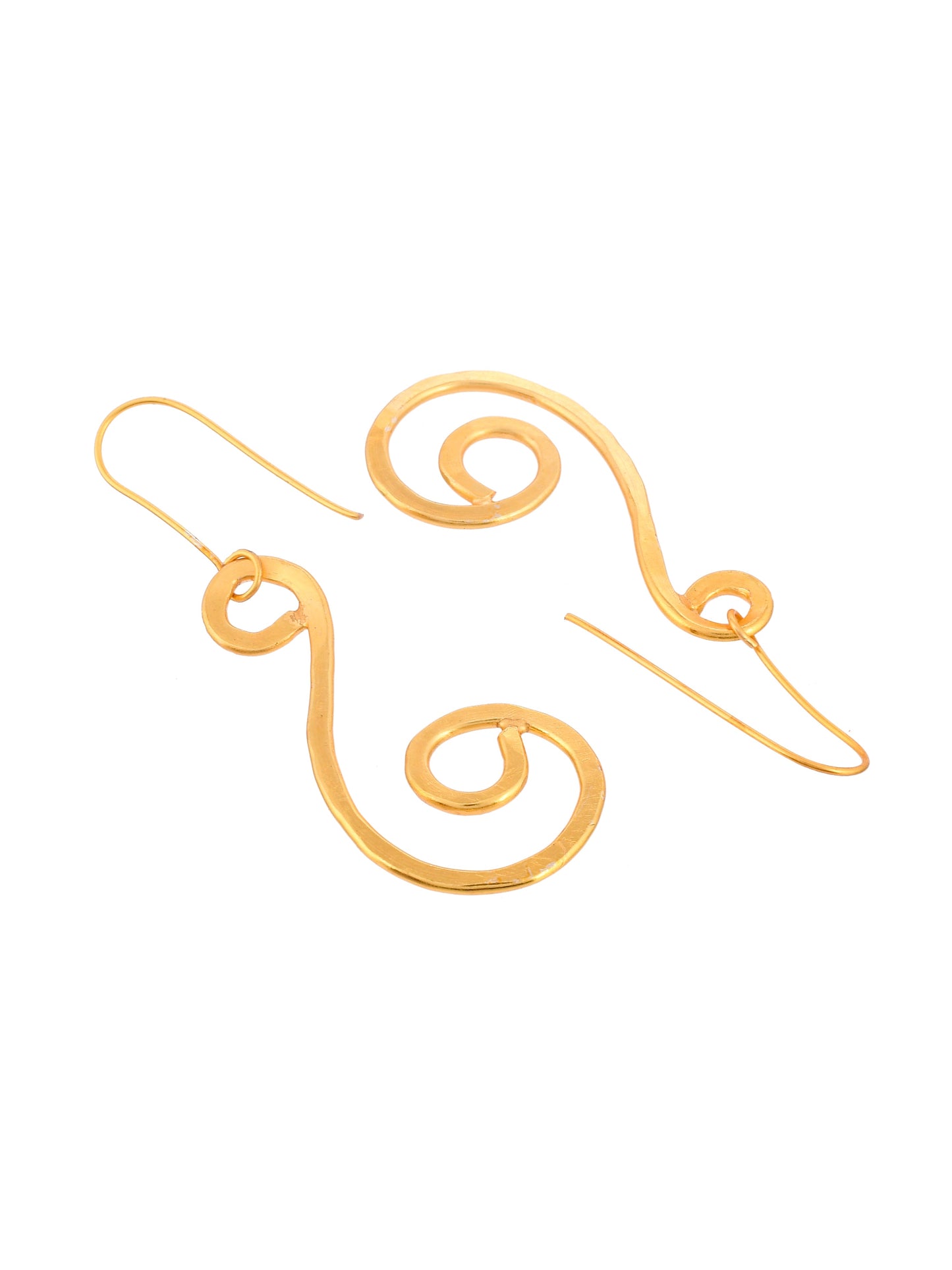 Gold-Plated Contemporary Drop Earrings for western Outfit