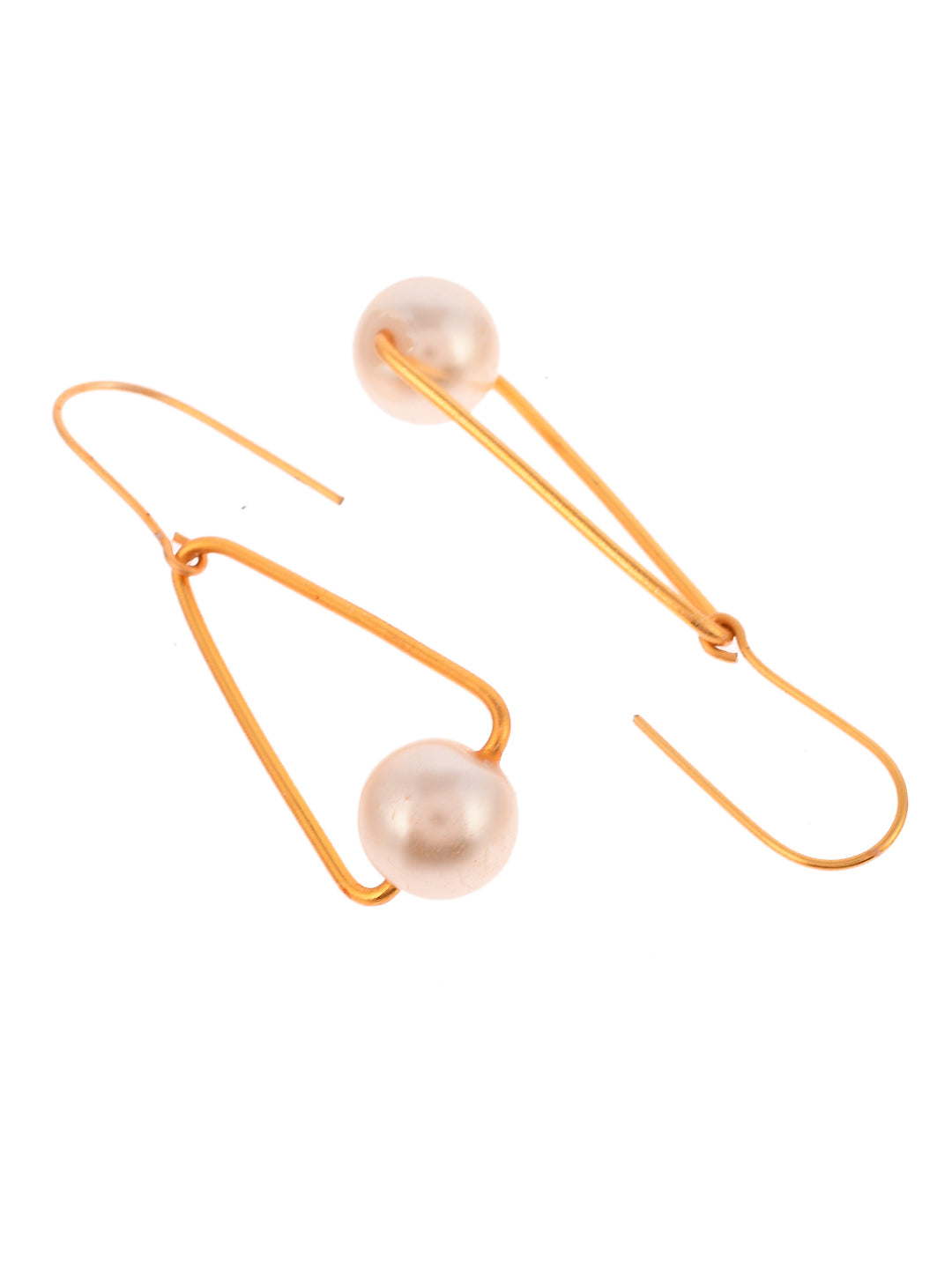 Gold Plated Latest Pearl Drop Earrings For Women