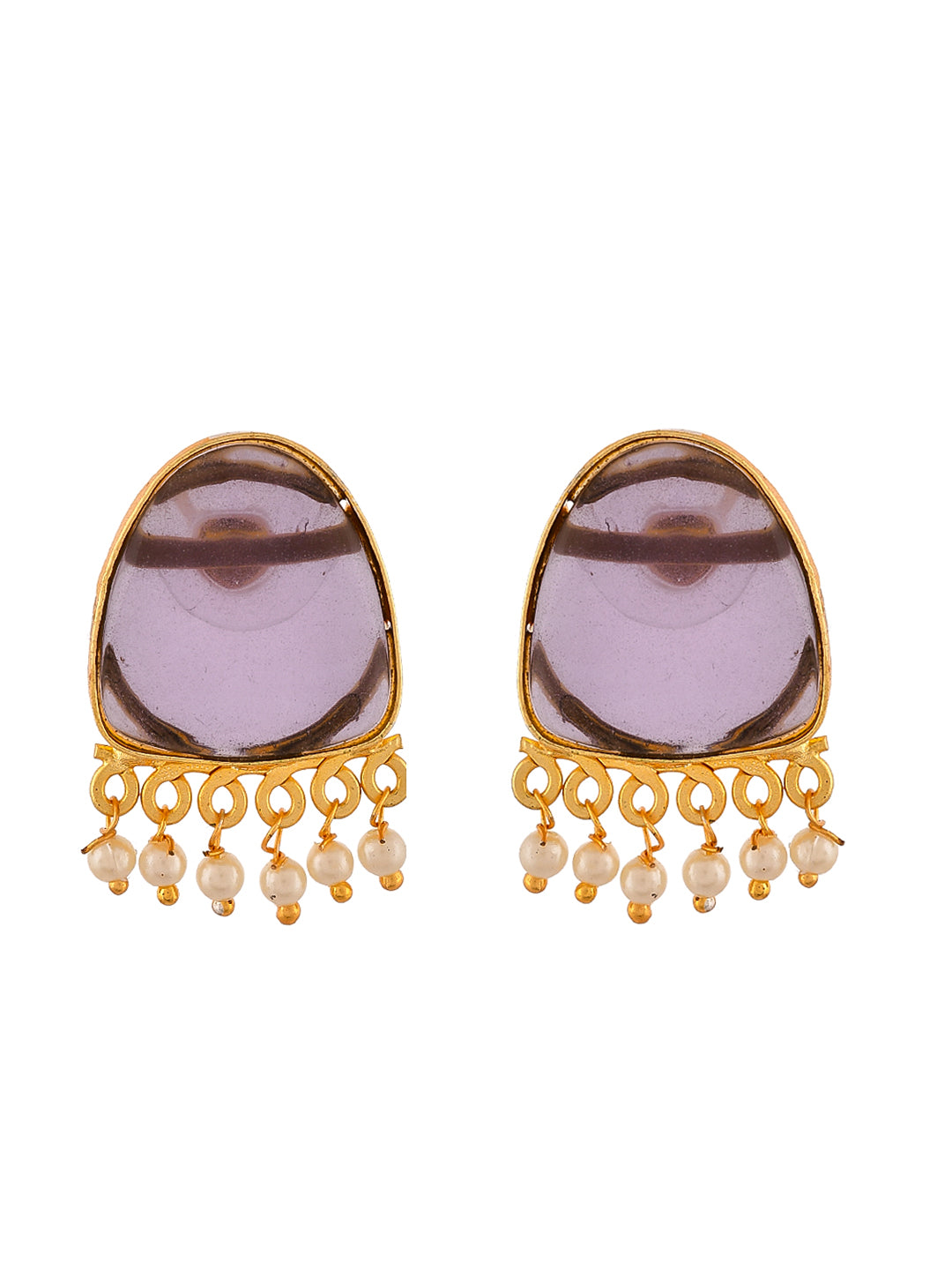 Purple Stud Earrings for western outfit