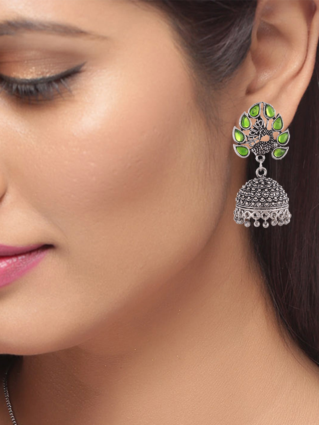 Oxidised Jhumka Earrings for women