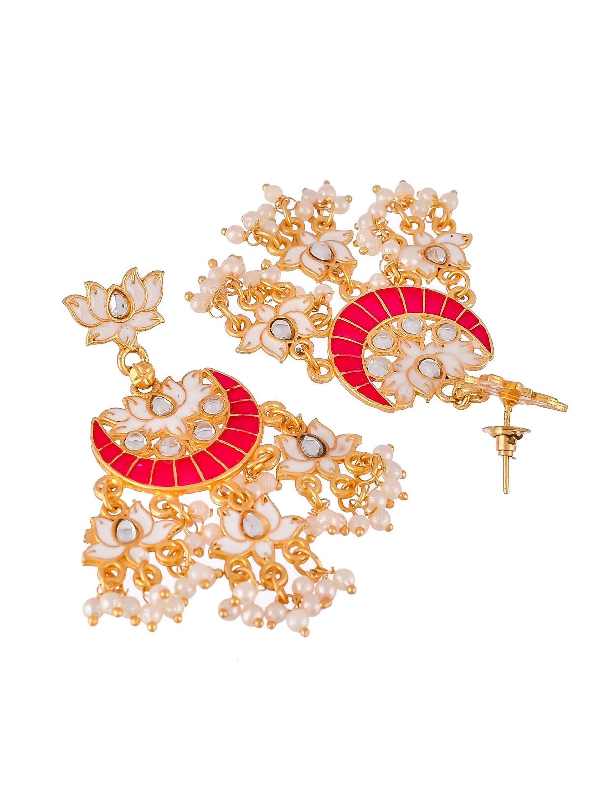 Gold plated gaurangi chandabali Earrings