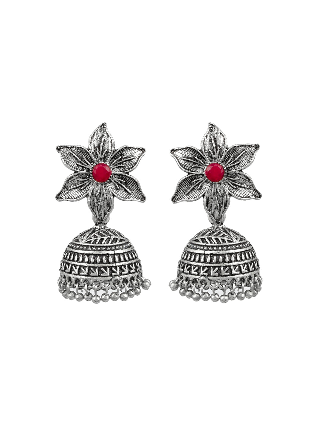 Oxidised Jhumka Earrings