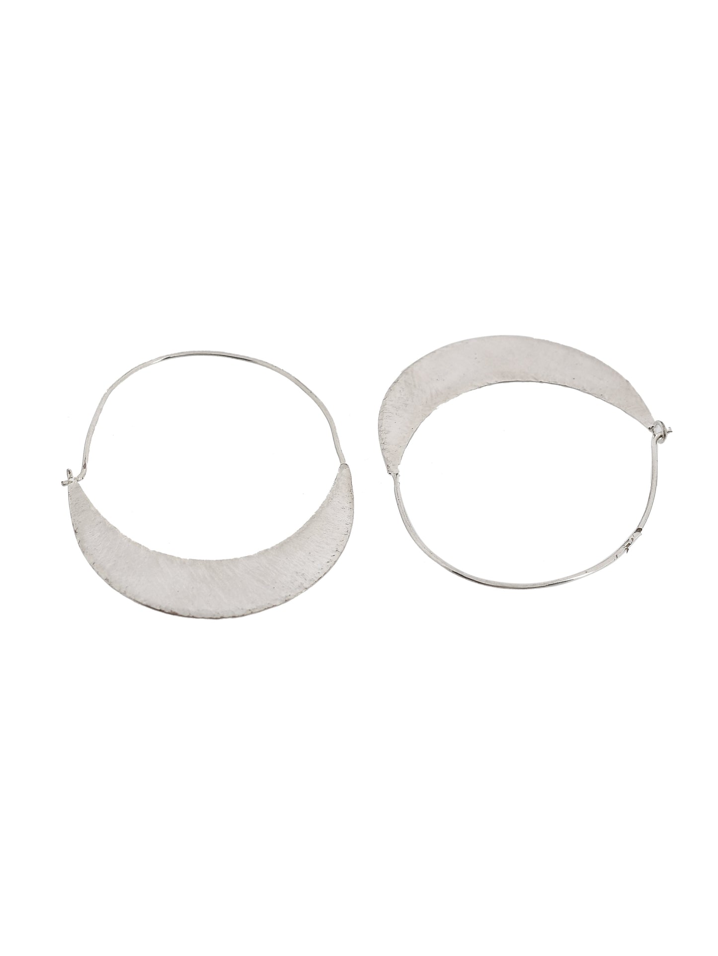 Silver Plated Circular Hoop Earrings for Women