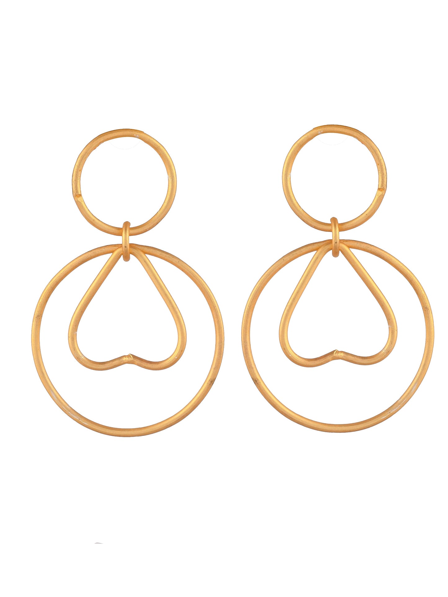 Gold Plated Heart Hoop Earrings