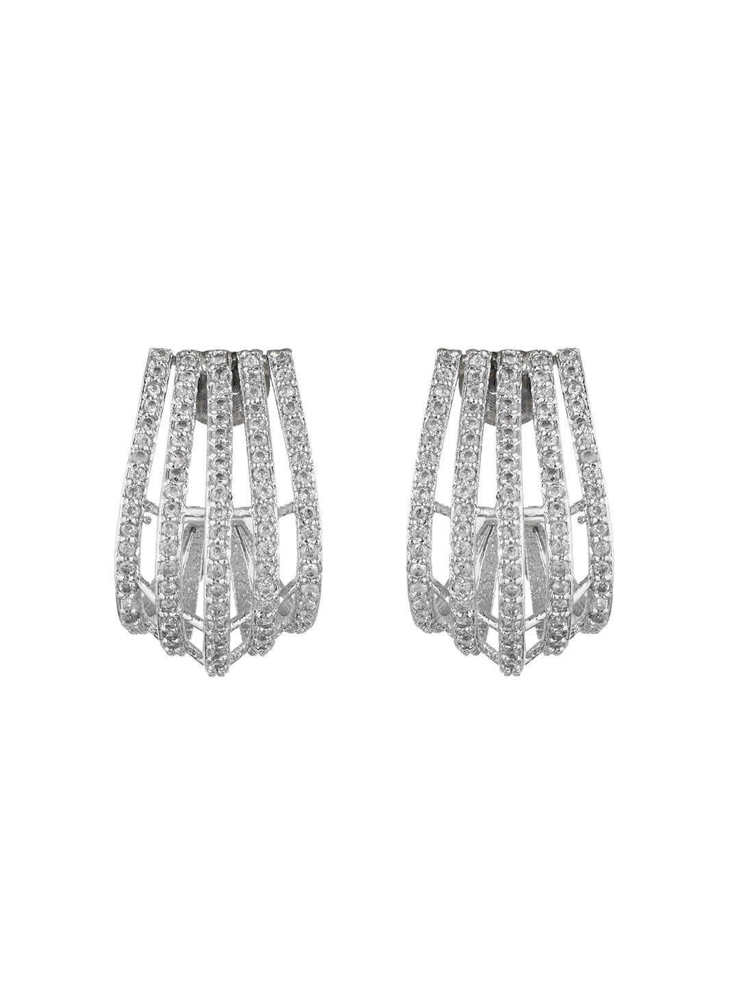 American Diamond Half Hoop Earring