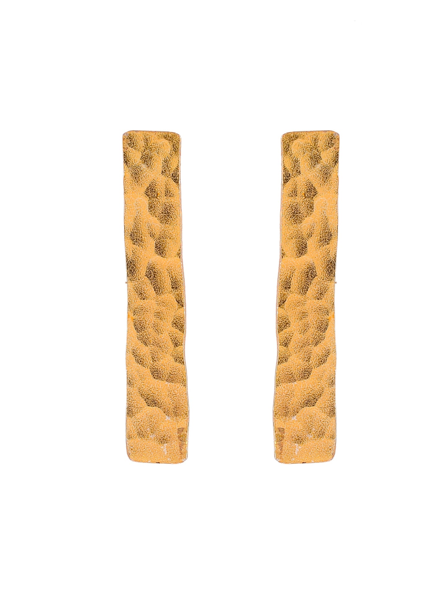 Gold plated Hammered Brass Earrings for western Outfit