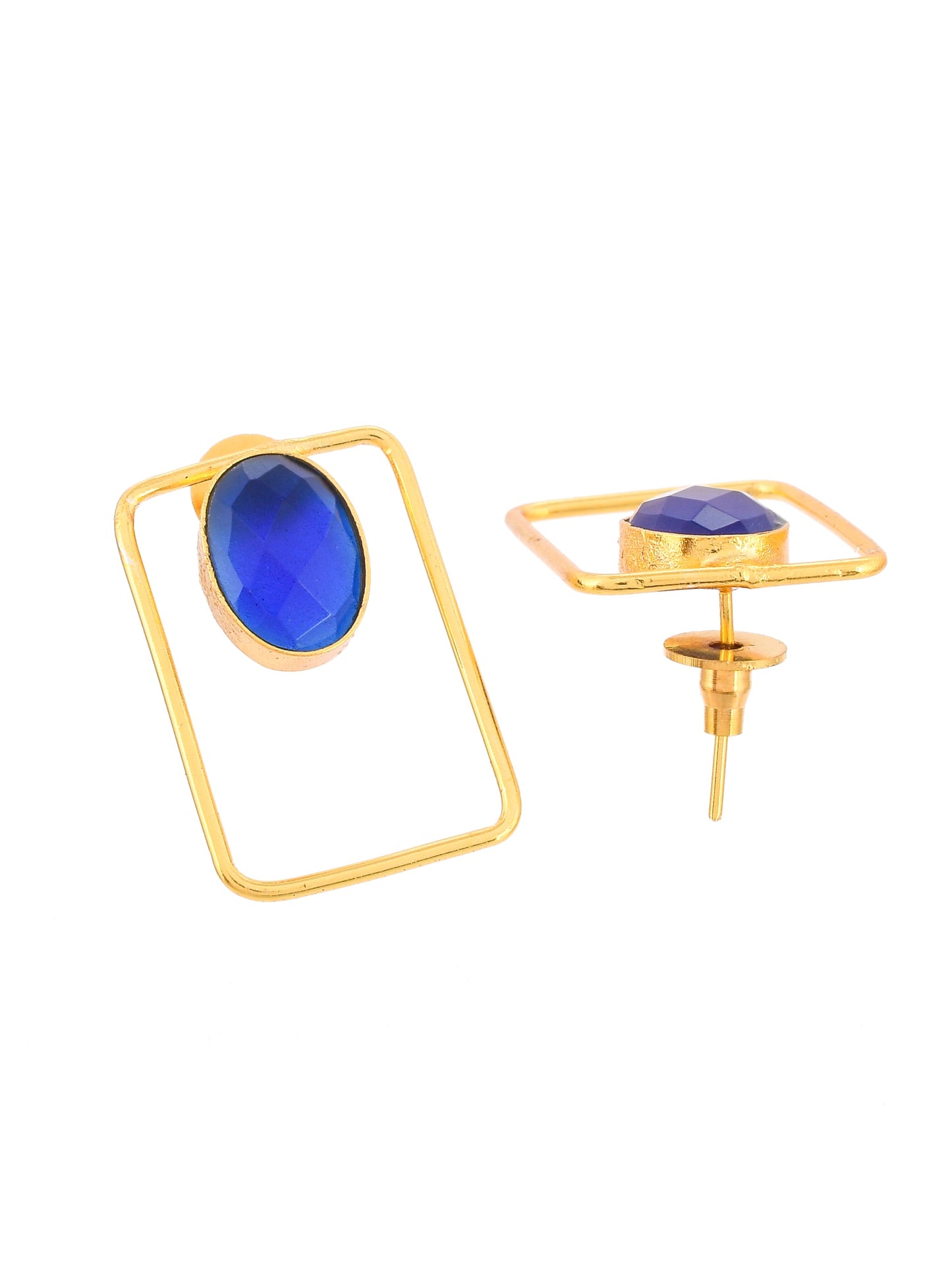 Gold Plated Drop Geomatrical Earrings for women