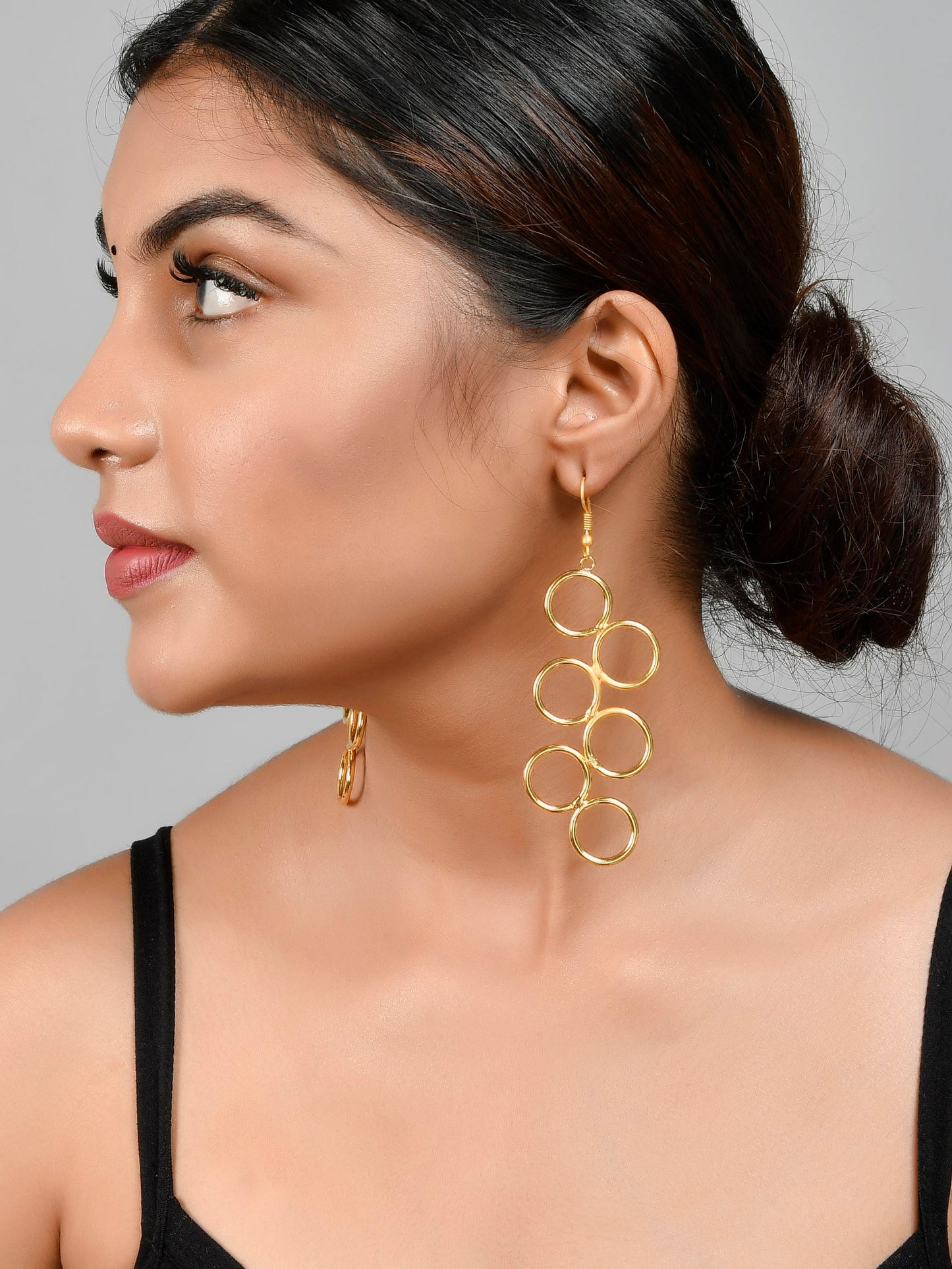 Gold Plated Western Disc Earrings for western outfit