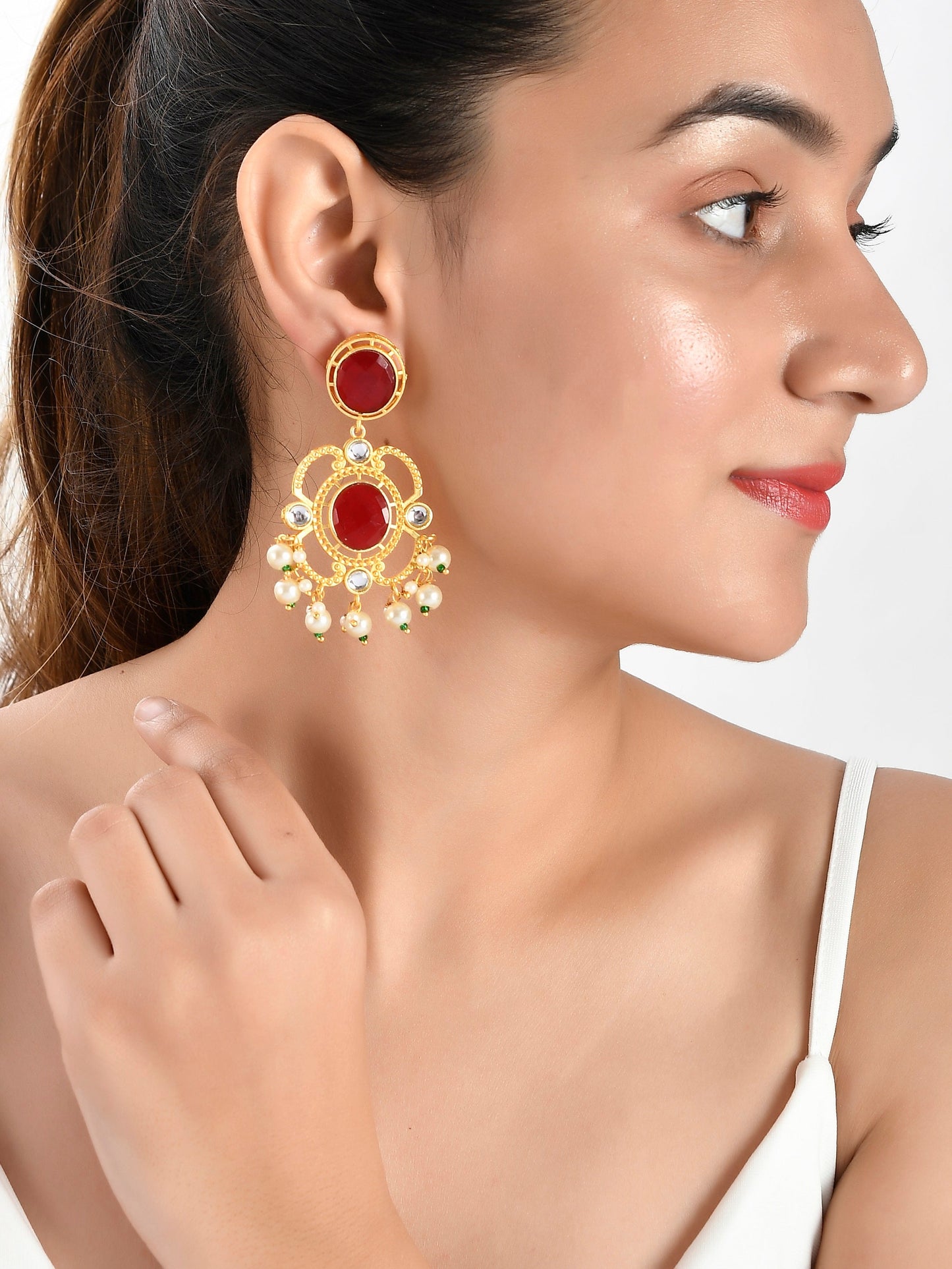Gold Plated Ethnic Handcrafted Earrings for Wedding