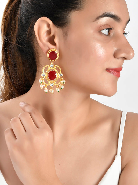 Gold Plated Ethnic Handcrafted Earrings for Wedding