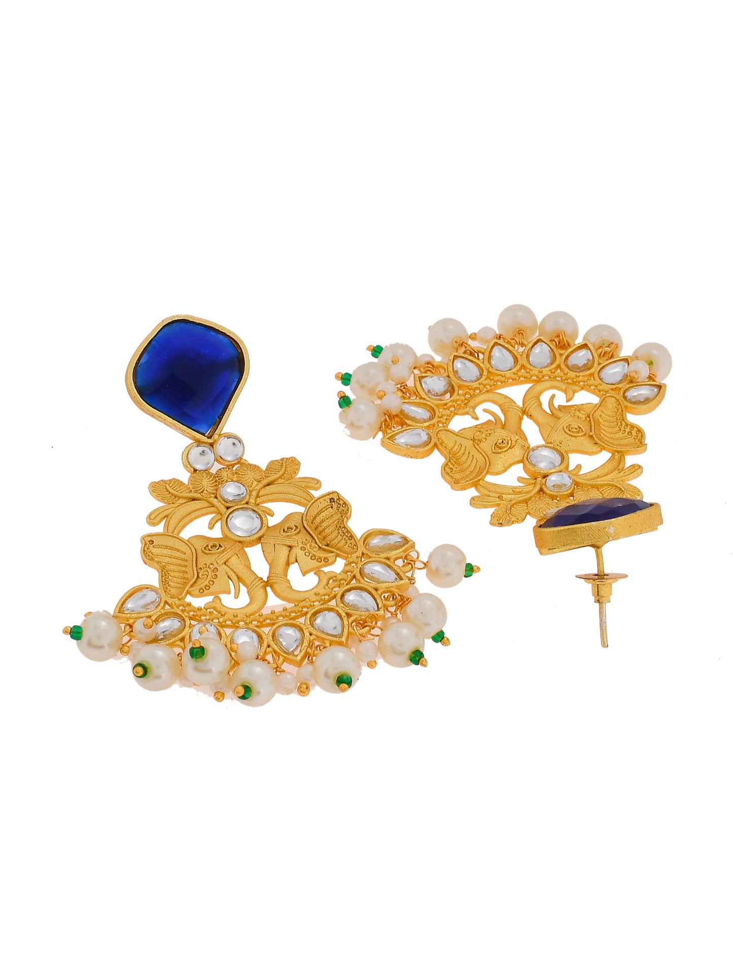 Gold Plated Kundan Earrings for Women