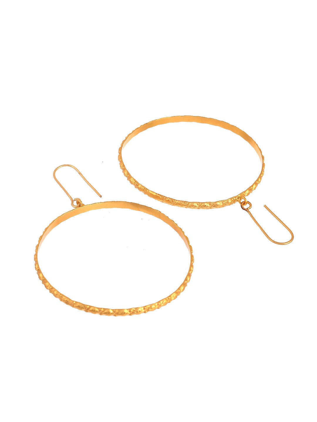 Gold Plated classic hoop earrings for western outfit