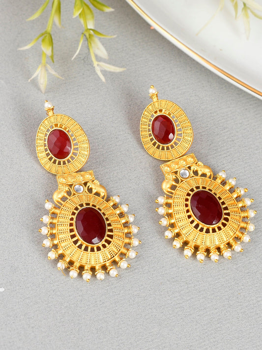 Gold-Plated Classic Drop Earrings for Women