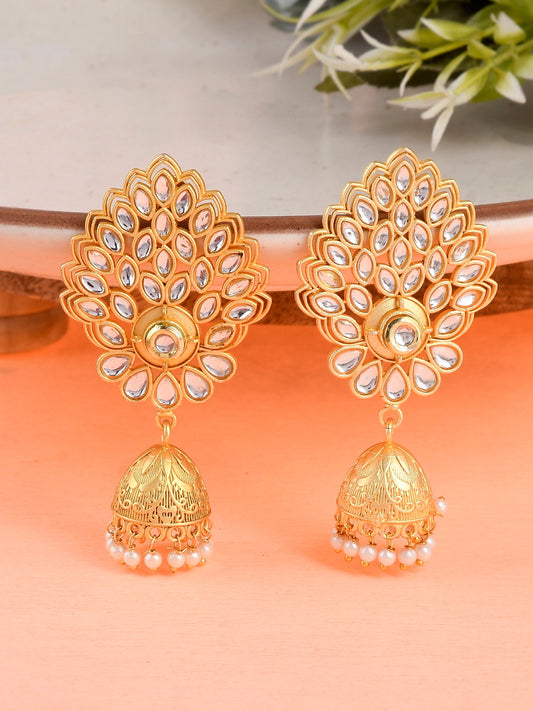 Gold-Plated Classic Jhumkas Earrings
