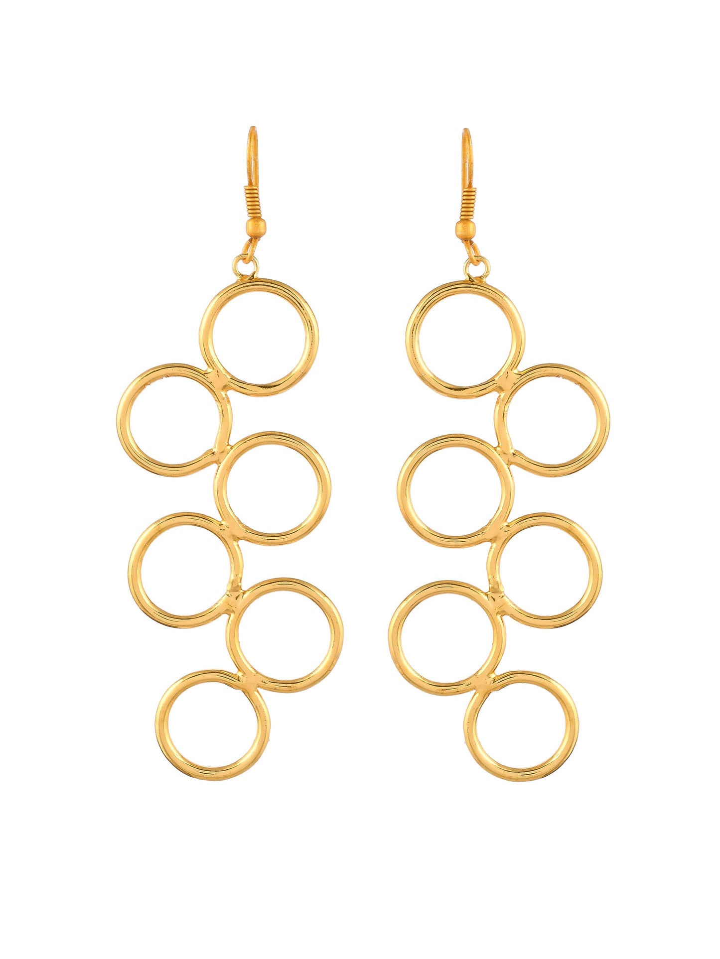 Gold Plated Western Disc Earrings for western outfit