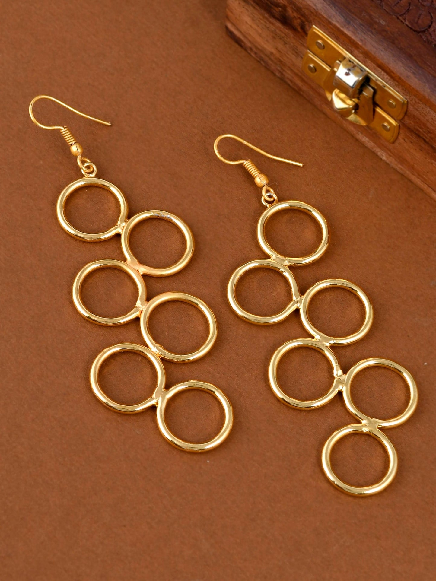 Gold Plated Western Disc Earrings for western outfit