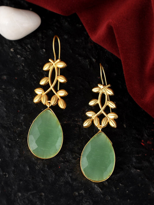 Gold Plated Artificial Stylish Drop Dangle Earrings For Women