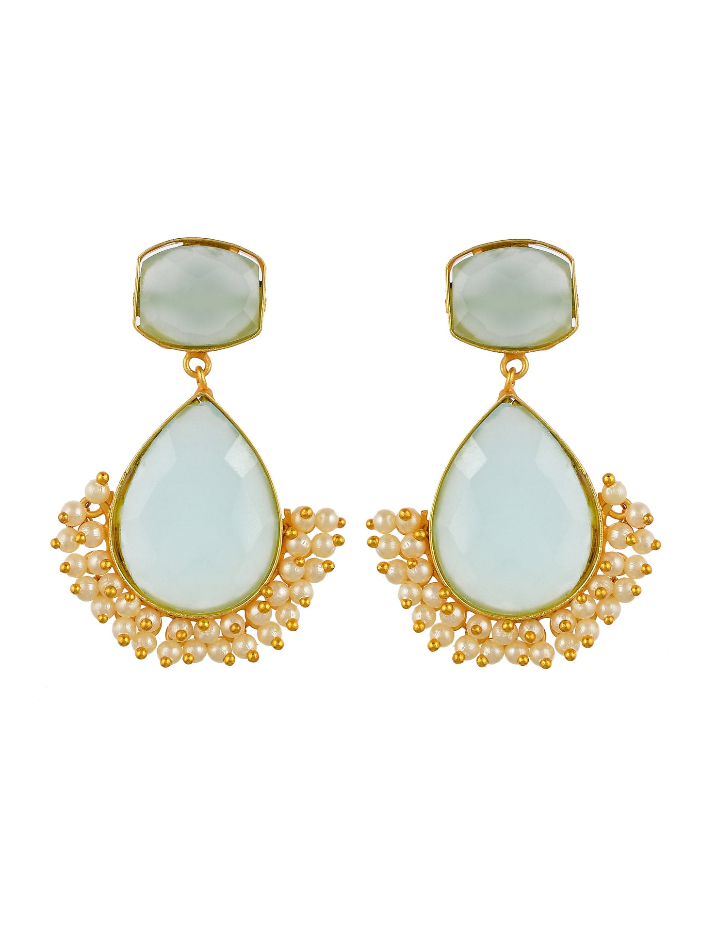 Ethnic Pearl Chandbali Earrings Drop earring