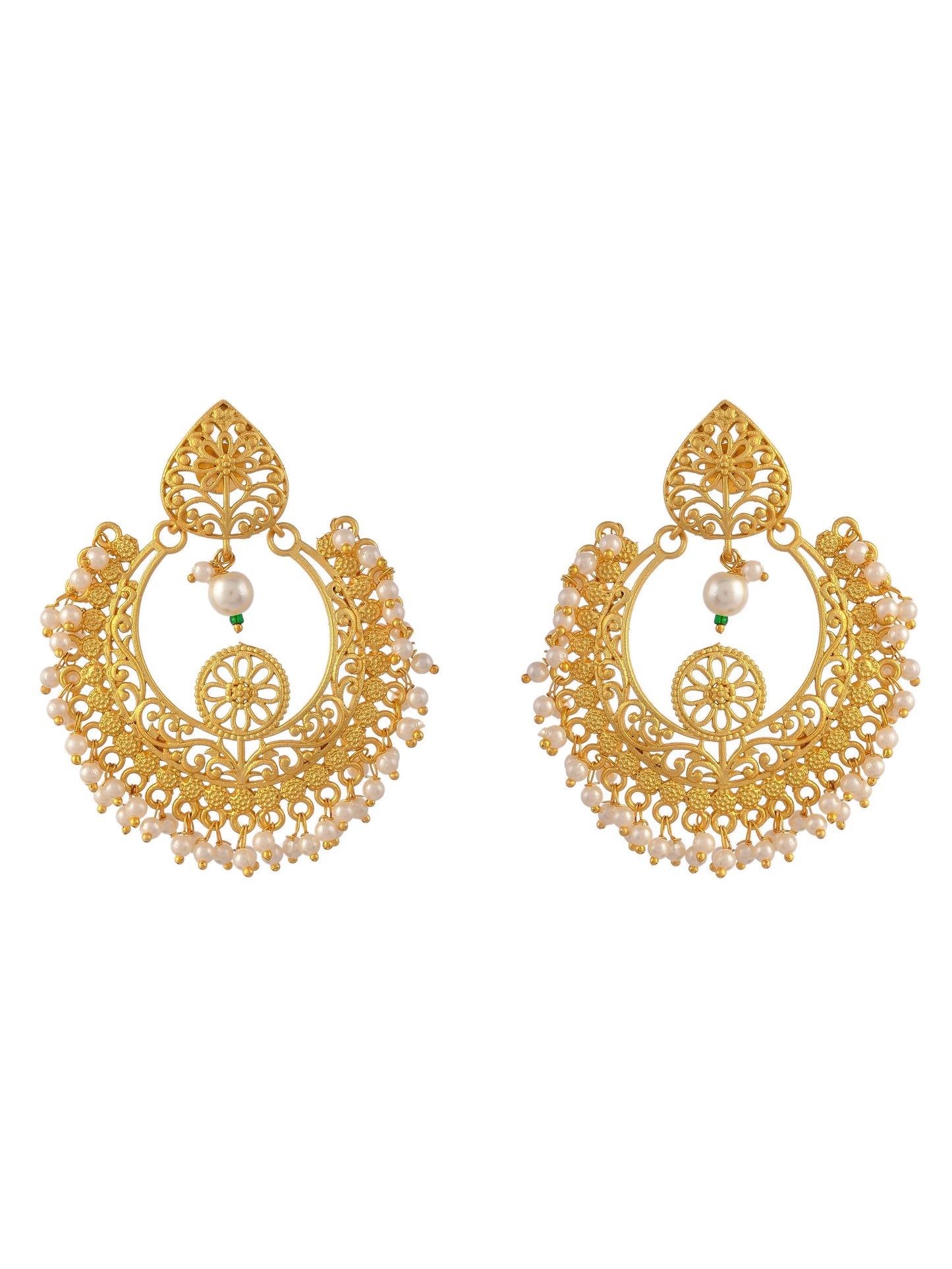 Gold Plated Cut work Traditional Earring