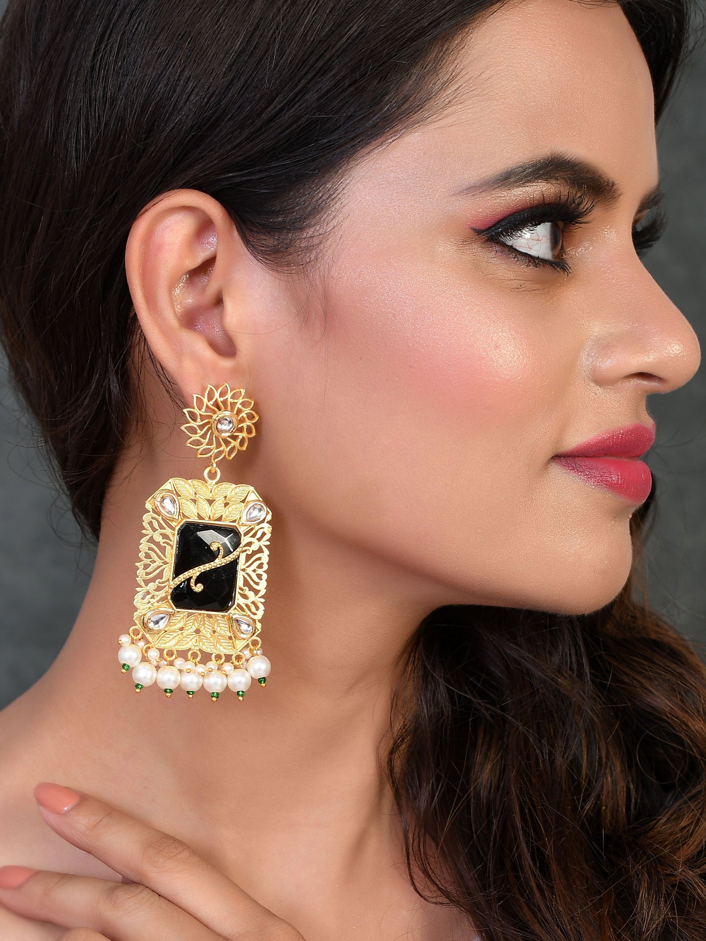 Gold Plated Filigree Traditional Earring