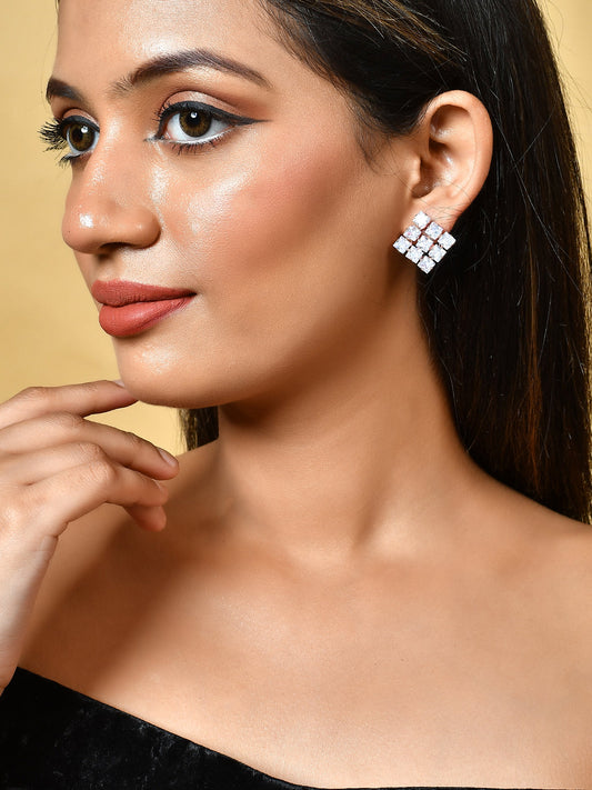 CZ Stud Earrings for western outfit