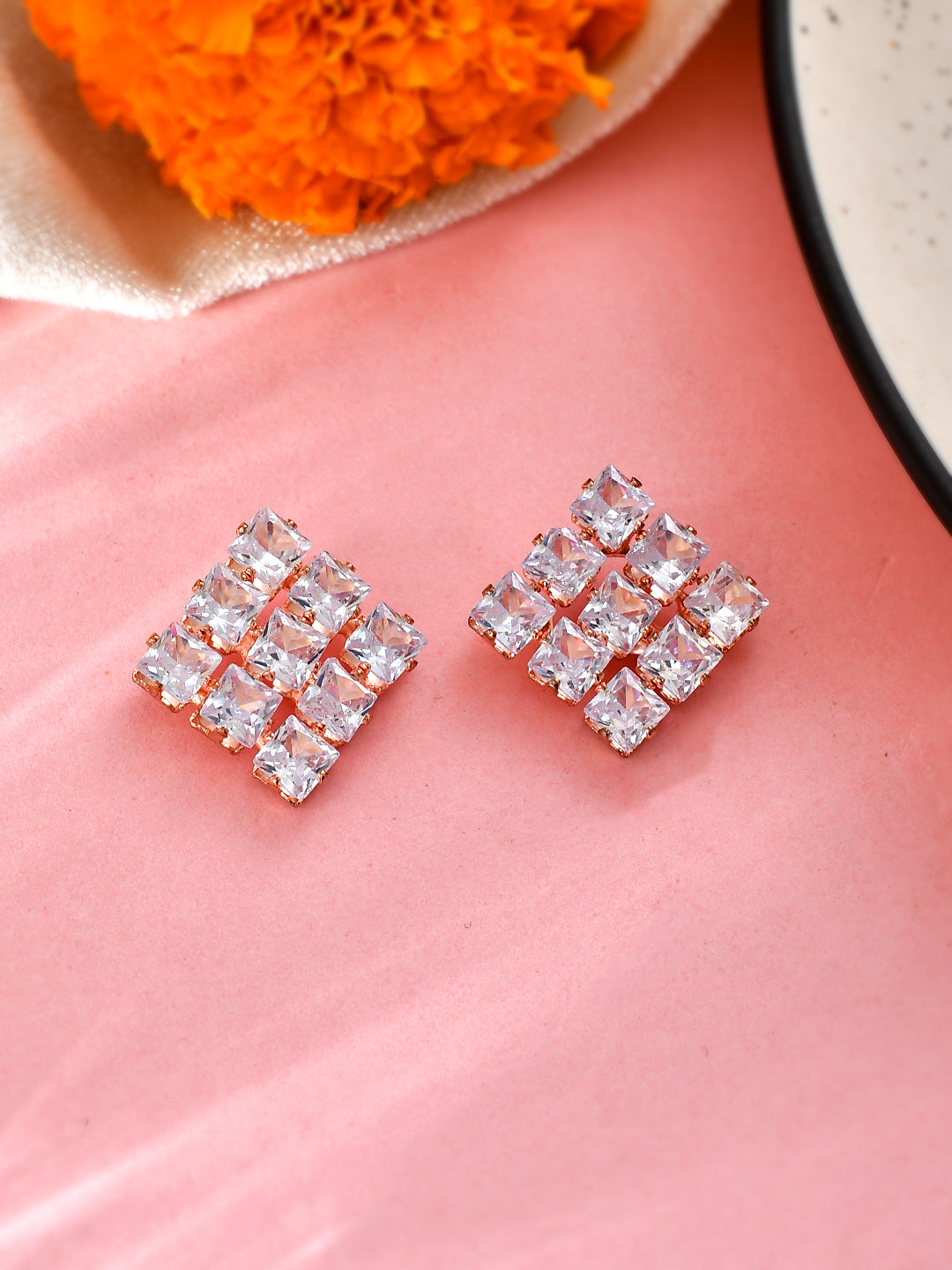 CZ Stud Earrings for western outfit
