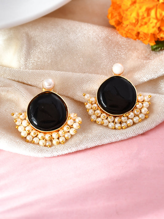 Onyx Stud Earrings for western outfit