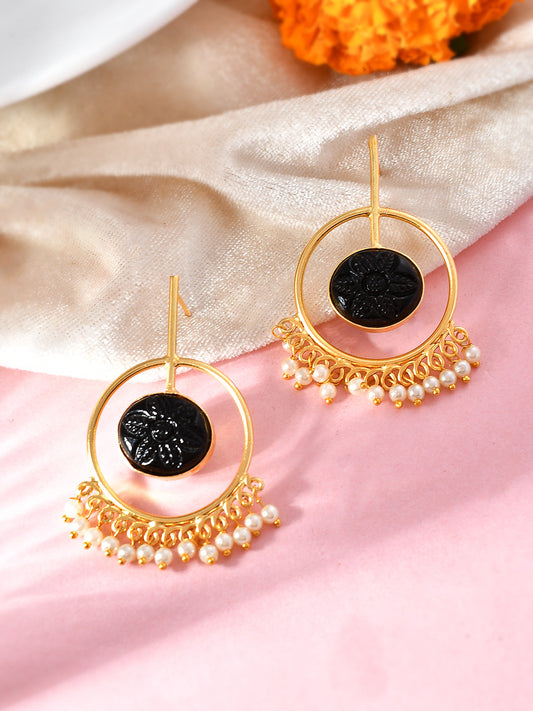 Onyx Dangle Earrings for western outfit