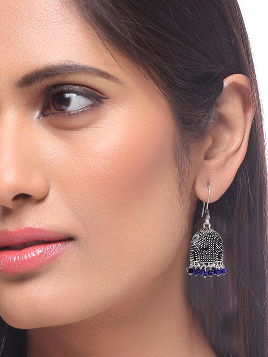Oxidised Jhumka Earrings