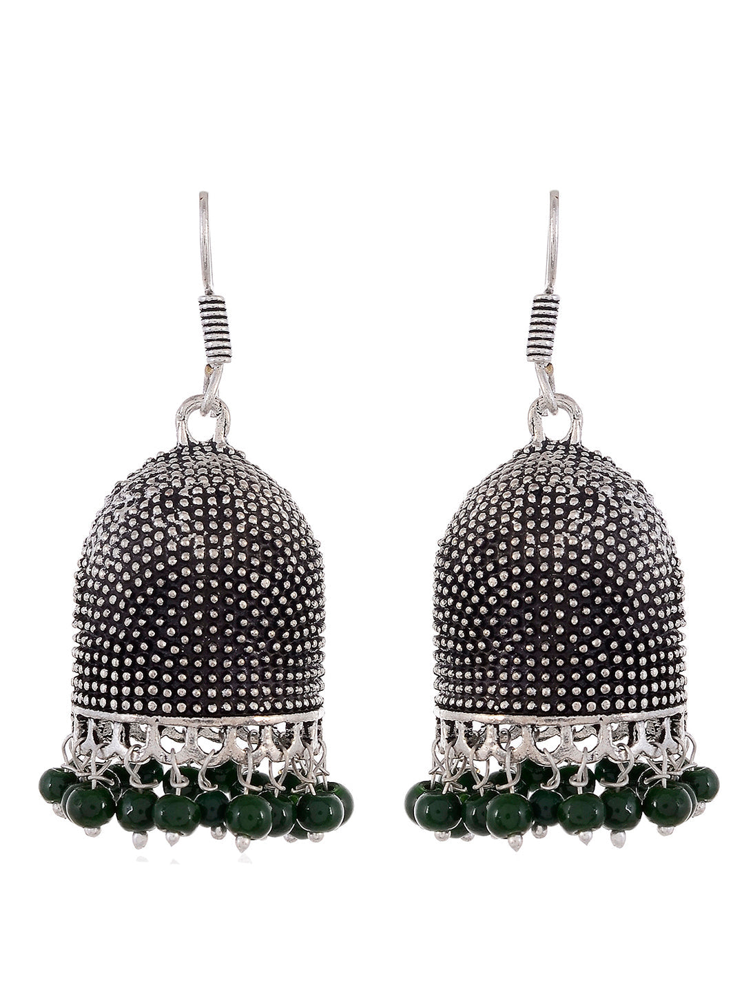 Oxidised Jhumka Earrings