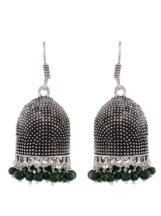 Oxidised Jhumka Earrings