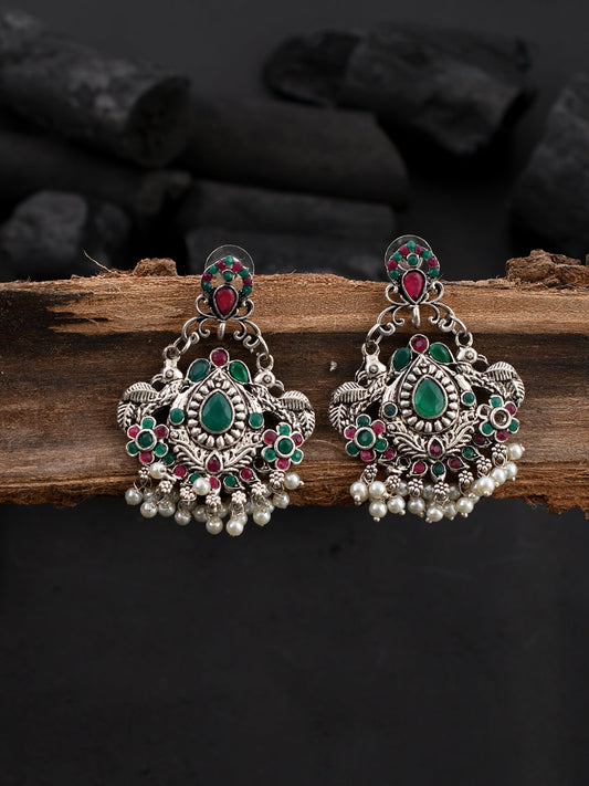 Silver Look Multi Oxidised Earrings