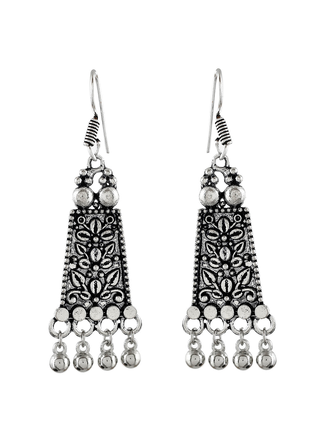 Oxidized Silver Plated Stylish Earrings For Women