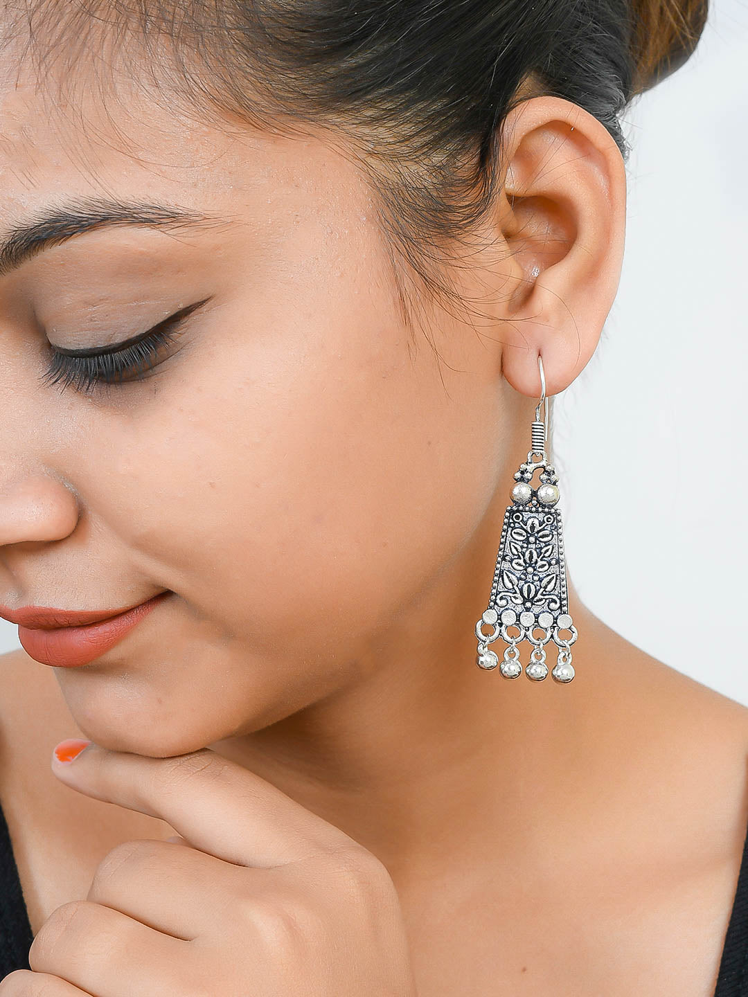 Oxidized Silver Plated Stylish Earrings For Women