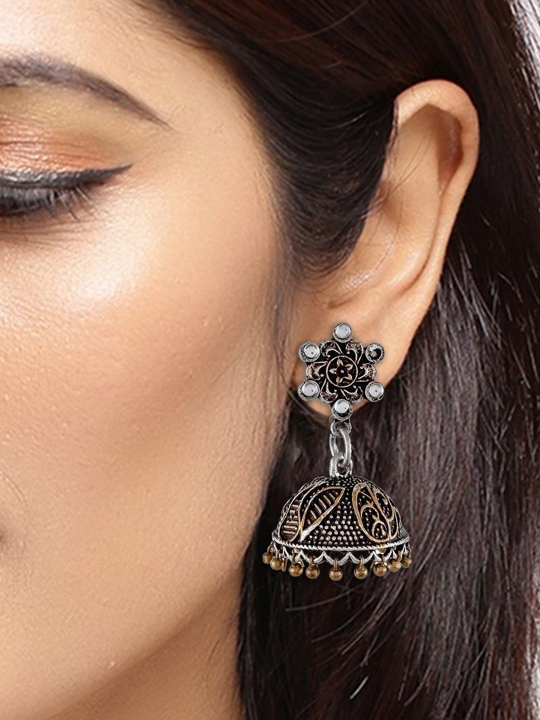 Oxidised Jhumka Earrings Traditional Jhumka For Womens