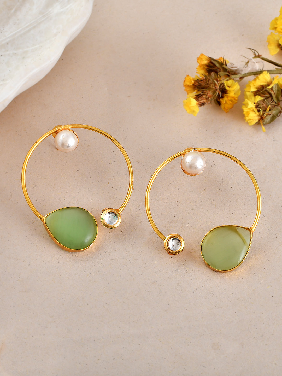 Circular Hoop Earrings for classic look
