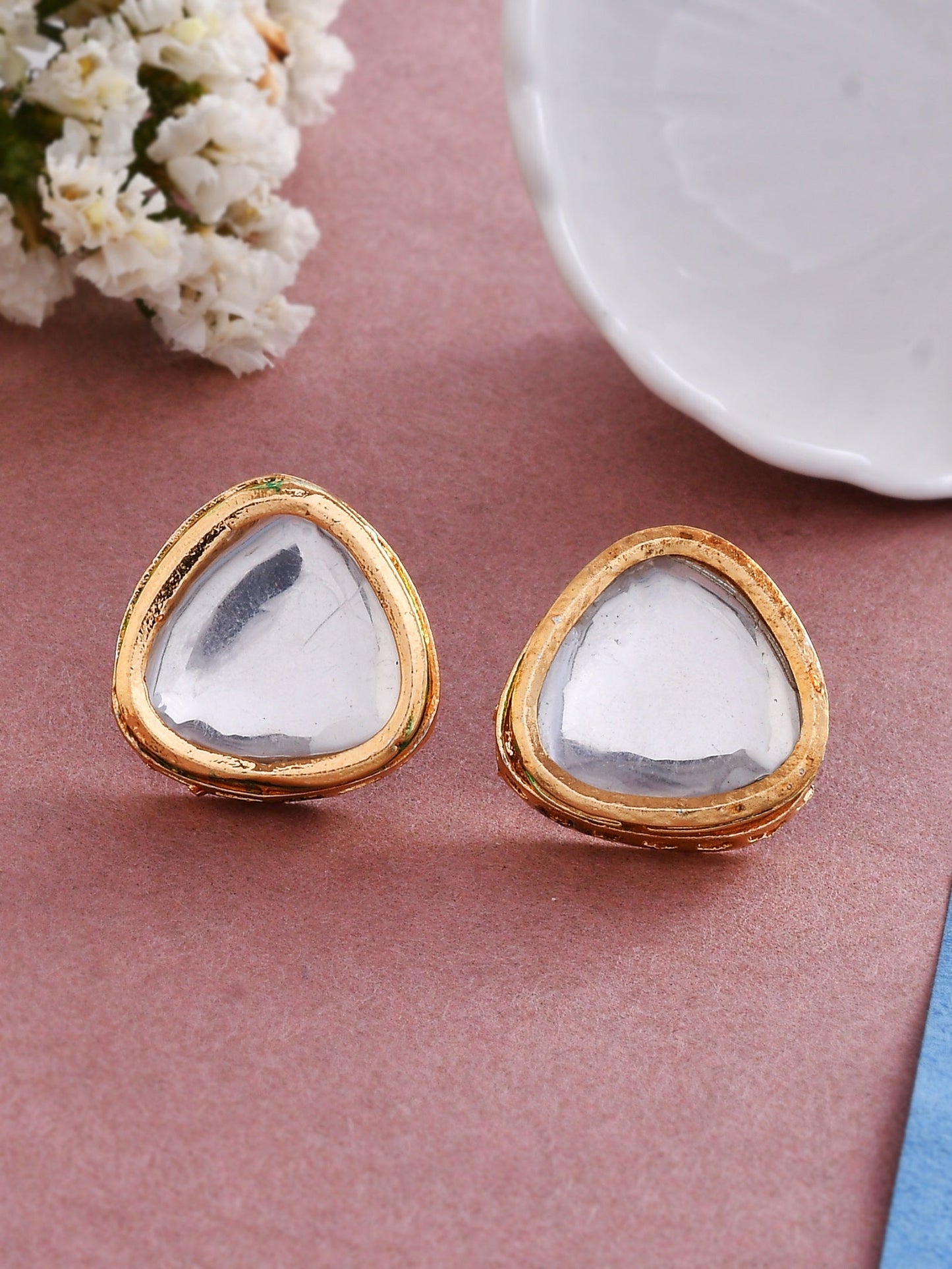 Kundan Stud Earrings for western outfit