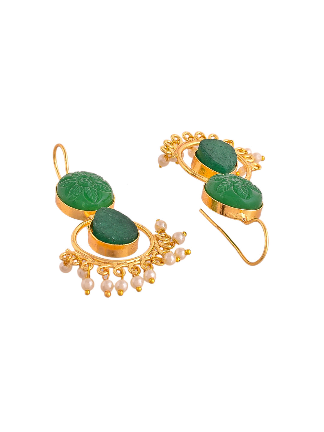 Gold Plated Handcrafted Stone Earrings for women