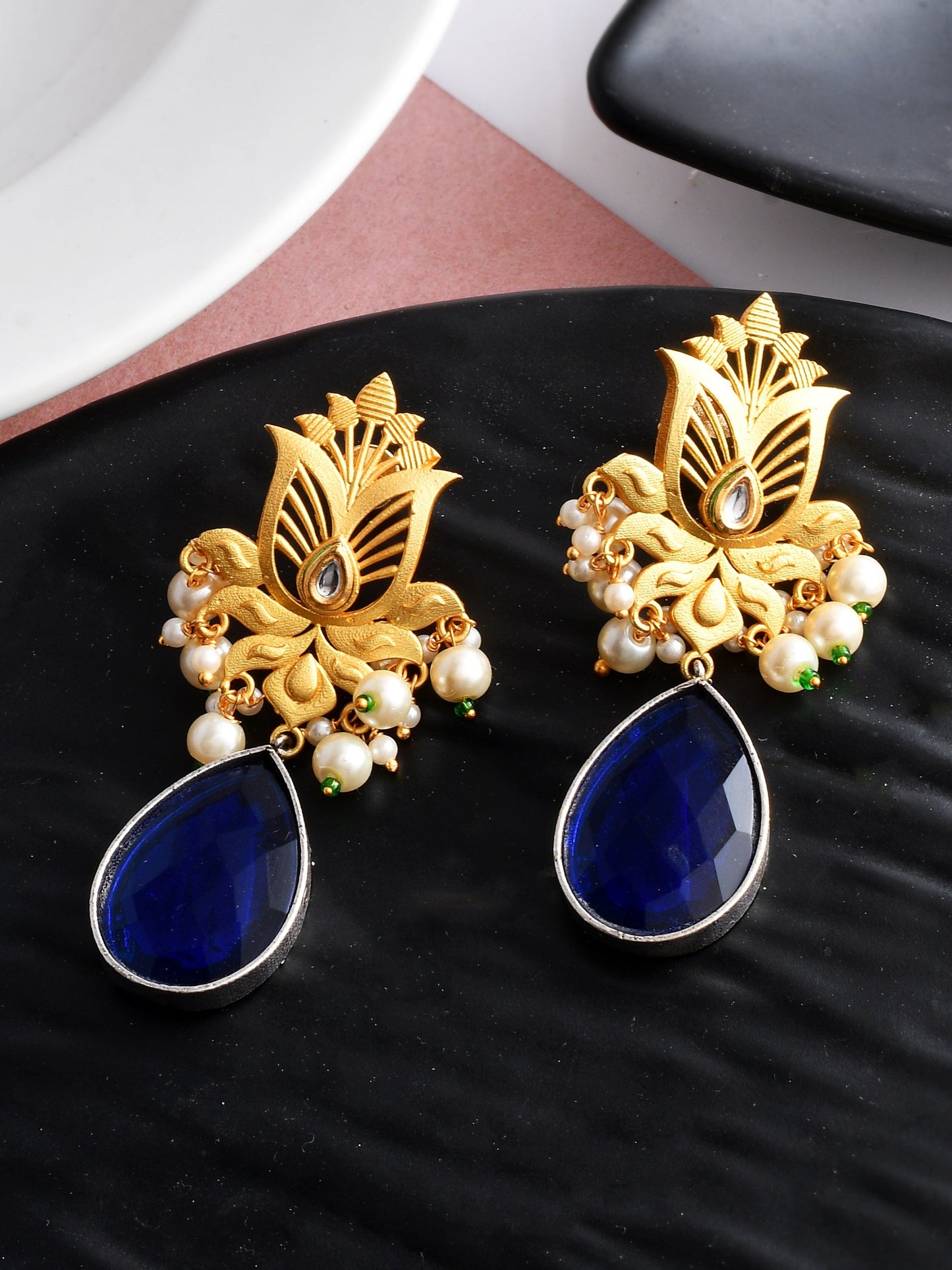 Tear drop Filigree Earrings For Western Outfit