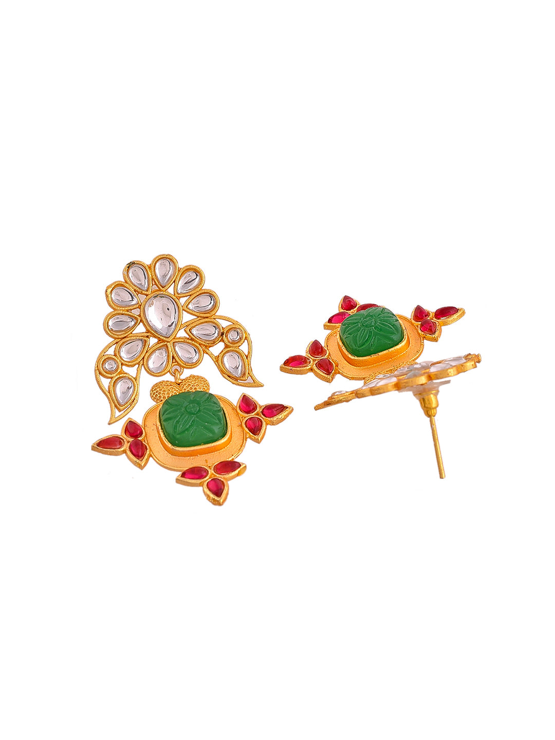 Gold Plated Kundan Earrings for women