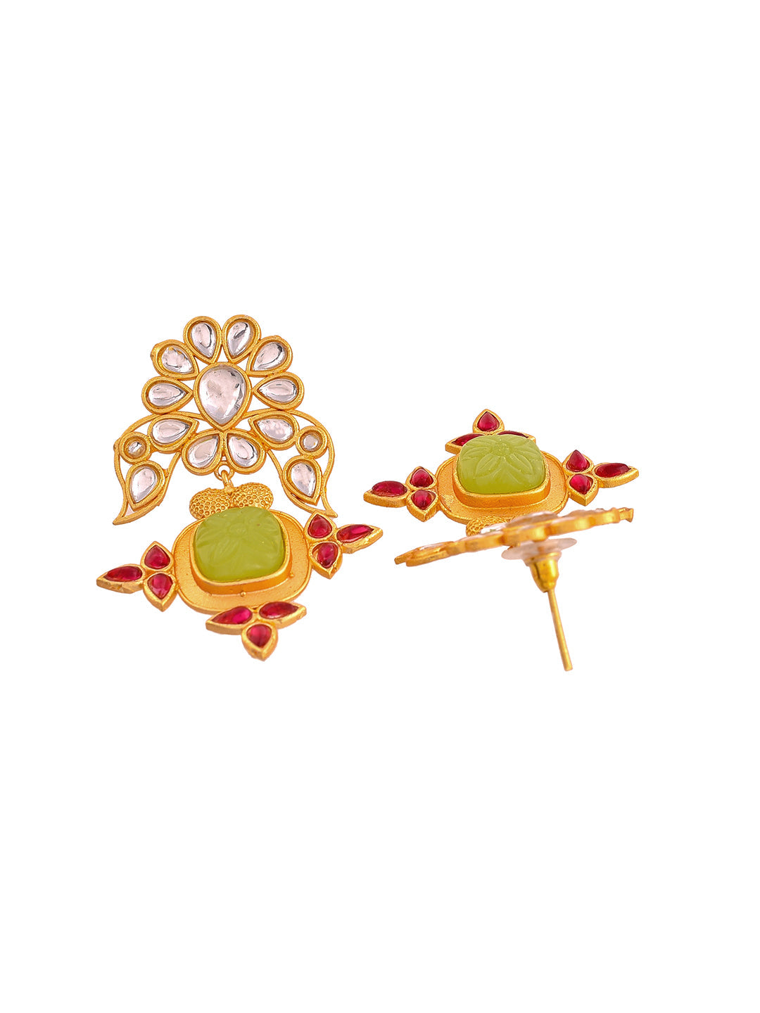 Kundan Floral Drop Earrings for women