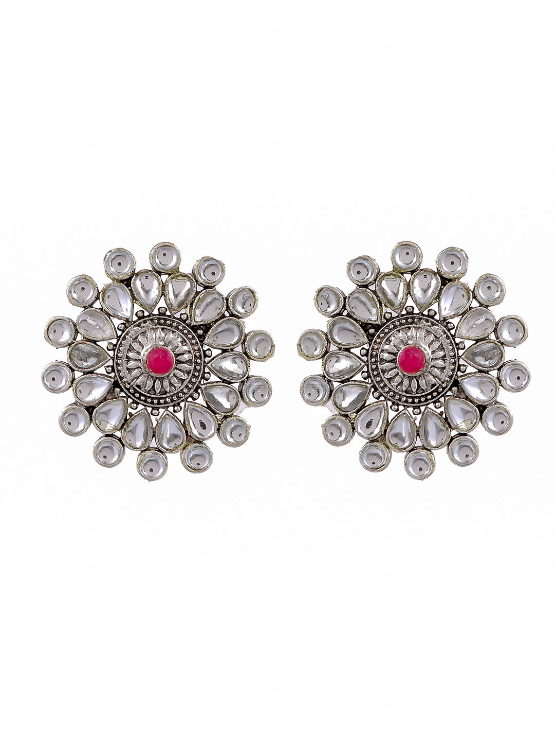 Kundan Antique Stud Earrings For Girls