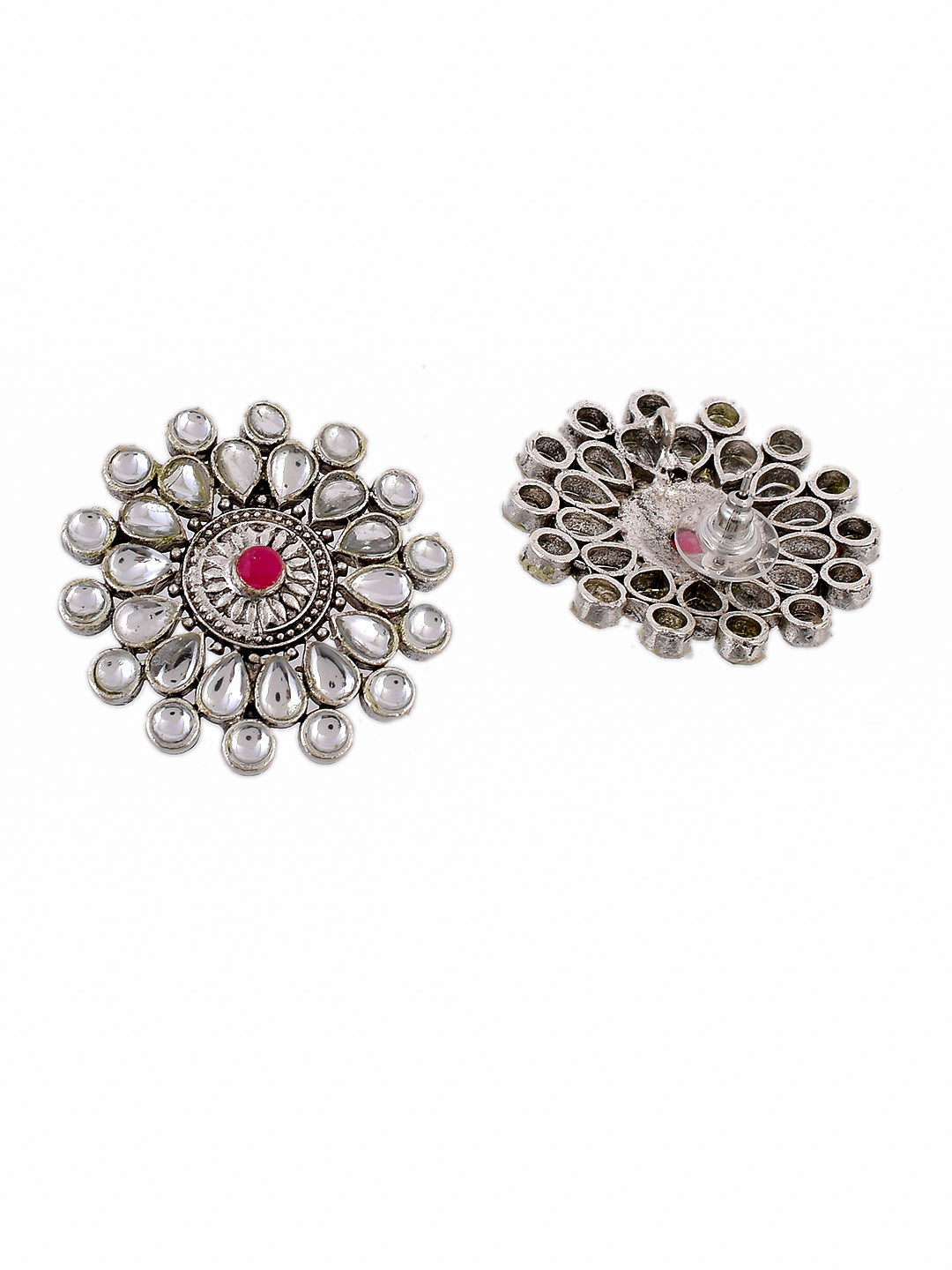 Kundan Antique Stud Earrings For Girls