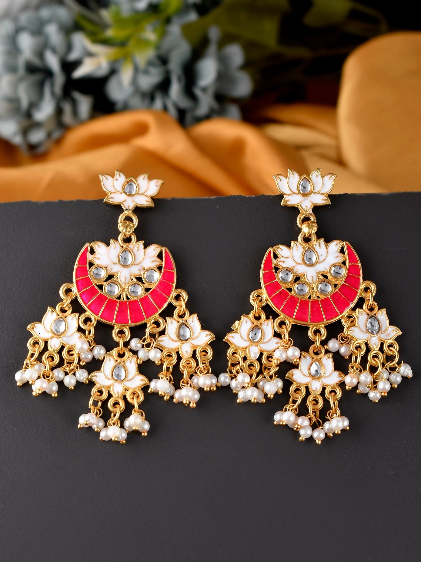 Gold plated gaurangi chandabali Earrings