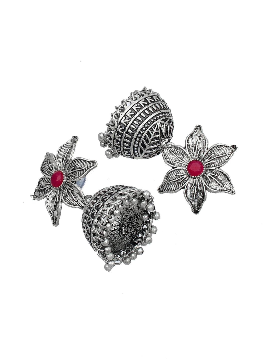 Oxidised Jhumka Earrings