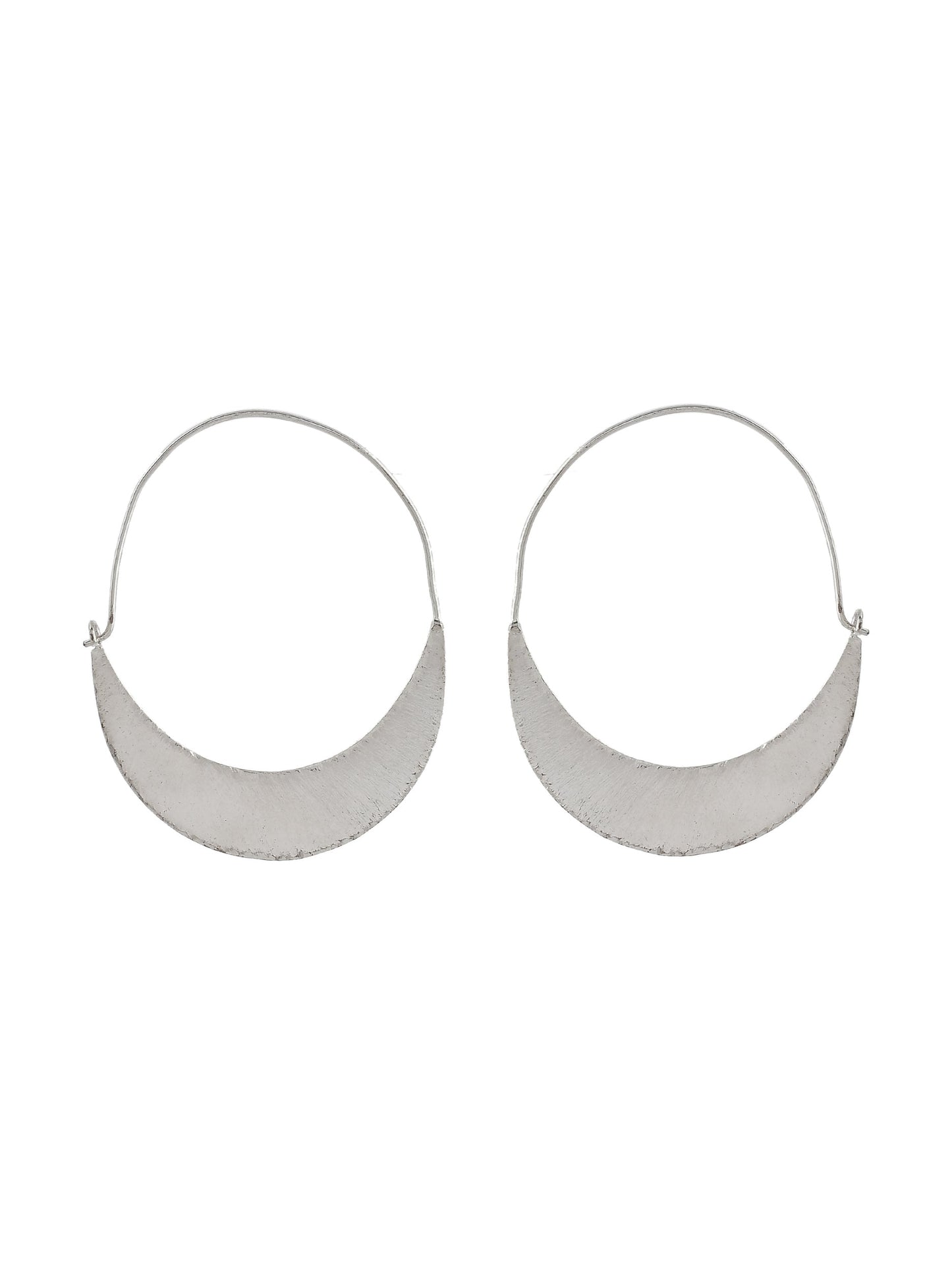 Silver Plated Circular Hoop Earrings for Women