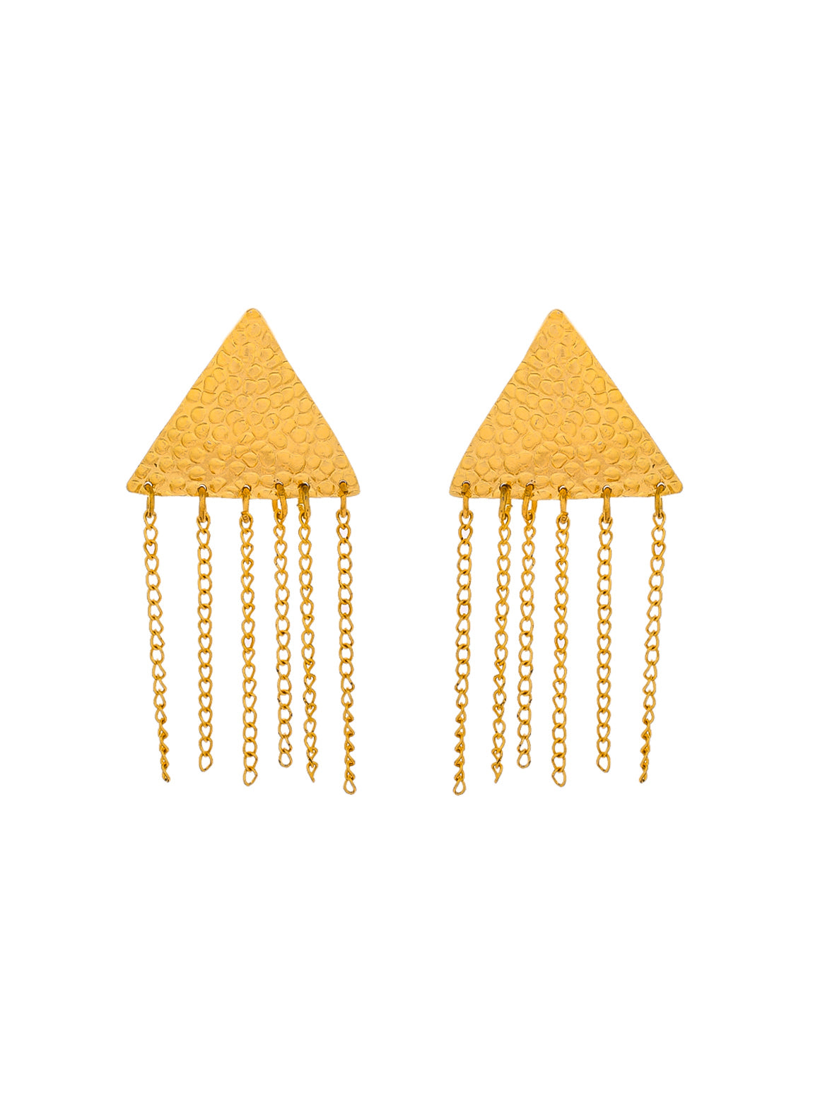 Textured Chain Drop Earrings For Women
